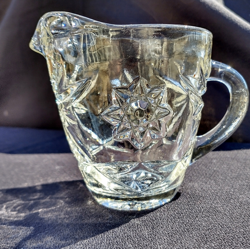 Vintage Small Glass Pitcher